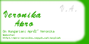 veronika apro business card